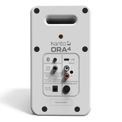 ORA4 Powered Bluetooth Desktop Speakers - Pair (Matte White) - PureSound Records