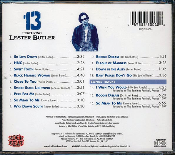 13 Featuring Lester Butler - 13 Featuring Lester Butler (CD)