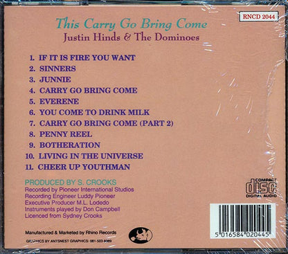 Justin Hinds - This Carry Go Bring Come (CD)