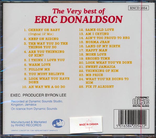 Eric Donaldson - Very Best Of (CD)
