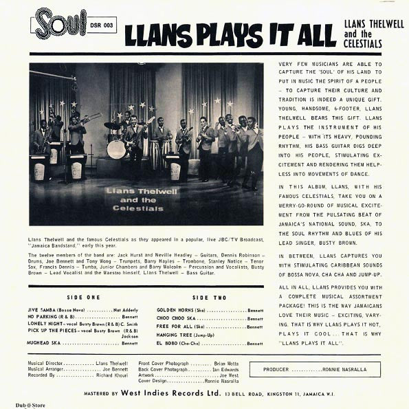 Llans Thelwell & The Celestials - Llans Plays It All (Japan) (LP) - PureSound Records