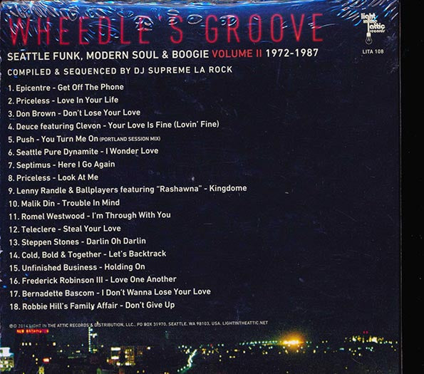 Various - Wheedle's Groove: Seattle Funk, Modern Soul & Boogie Volume 2: 1972-1987 (CD)