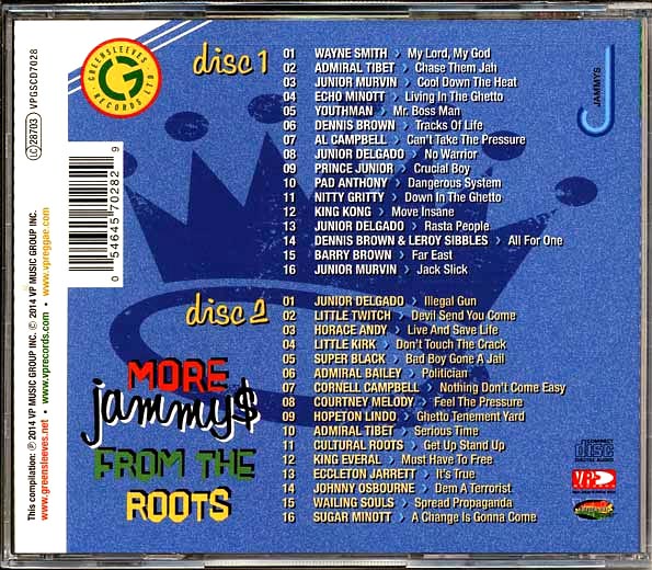King Kong, Nitty Gritty, Wayne Smith, Johnny Osbourne, Etc. - More Jammys From The Roots (32 tracks) (CD)