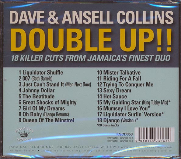 Dave & Ansel Collins - Double Up!! 18 Killer Cuts From Jamaica's Finest Duo (CD)