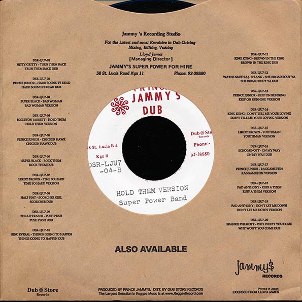 Eccleton Jarrett - Hold Them  /  Super Power Band - Hold Them Version (7")