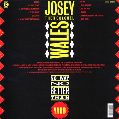 Josey Wales - No Way No Better Than Yard (LP) - PureSound Records