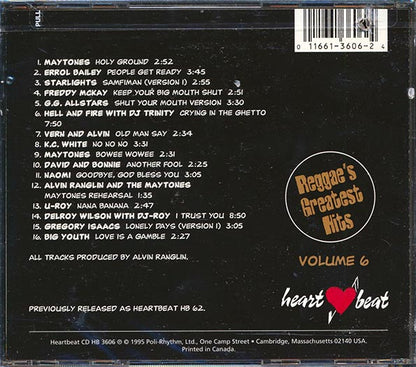 Maytones, KC White, Freddie McKay, Delroy Wilson, U Roy, Etc. - Reggae's Greatest Hits 6 (CD)