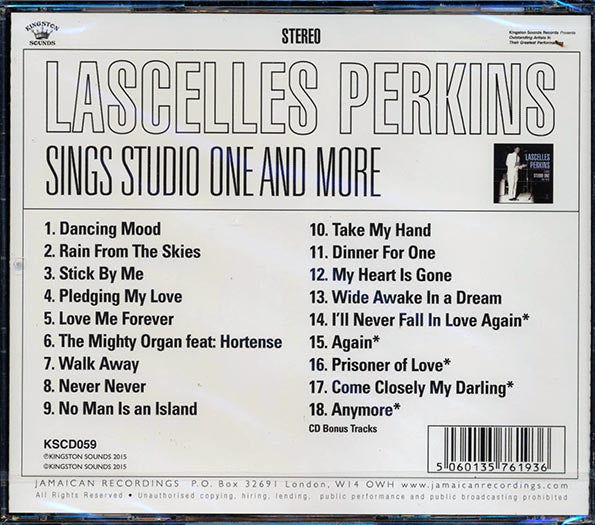 Lascelles Perkins - Sings Studio One And More (CD)