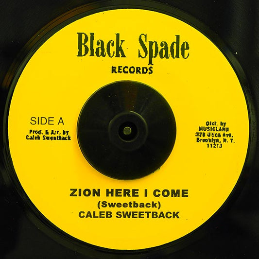 Caleb Sweetback - Zion Here I Come  /  Al Moodie - Think It Over (7")