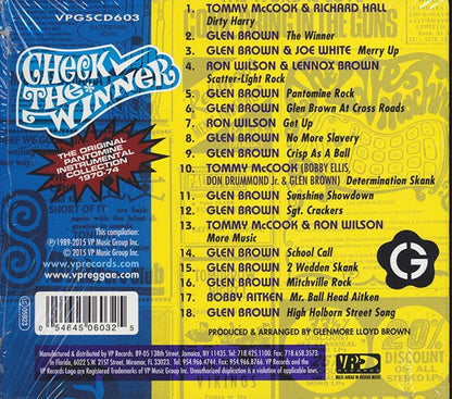 Glen Brown - Check The Winner: The Original Pantomine Instrumental Collection 1970-74 (CD)