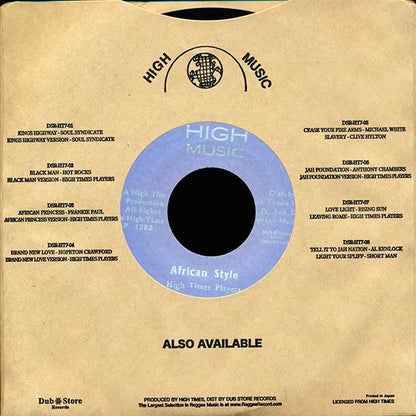 Frankie Paul - African Princess  /  High Times Players - African Style (Japan) (7")