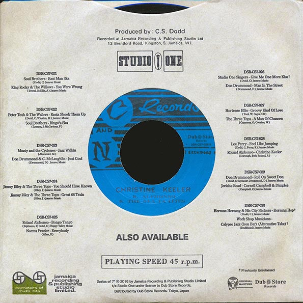 Lee Perry - Feel Like Jumping  /  Roland Alphonso & The Skatalites - Christine Keller (Japan) (7")