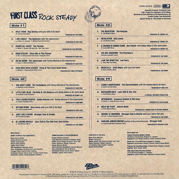 Alton Ellis, Lee Perry, Lynn Taitt, The Overtakers, Etc. - First Class Rock Steady (2xLP) - PureSound Records