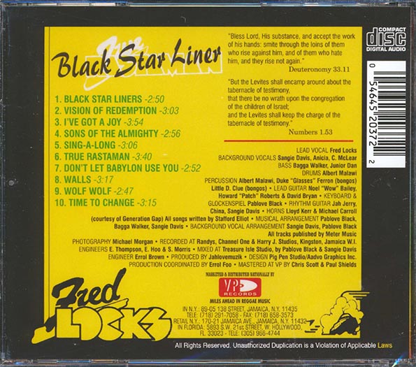 Fred Locks - Black Star Liner (CD)