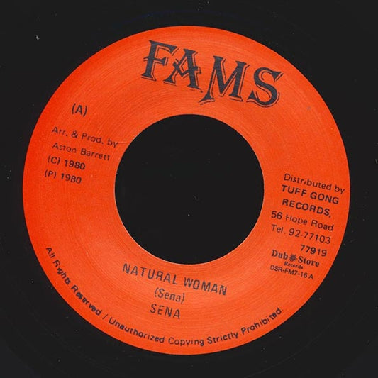 Sena - Natural Woman  /  Tuff Gong All Stars - Version (Japan) (7")
