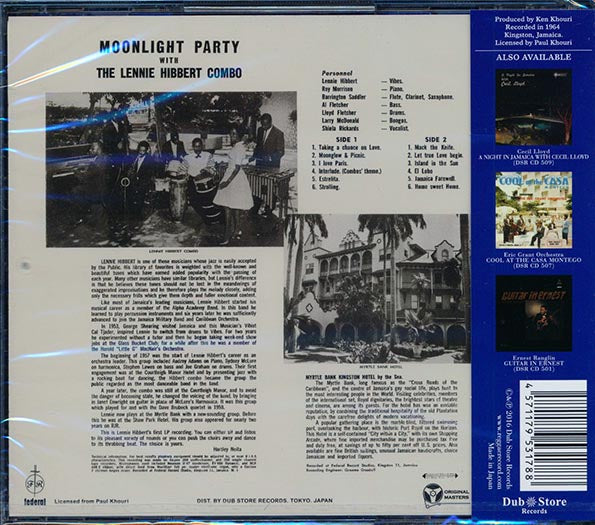 The Lennie Hibbert Combo - Moonlight Party At The Myrtle Bank Hotel (CD)