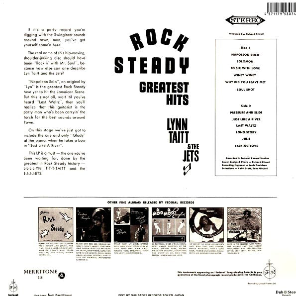 Lynn Taitt & The Jets - Rock Steady: Greatest Hits (Japan) (LP) - PureSound Records