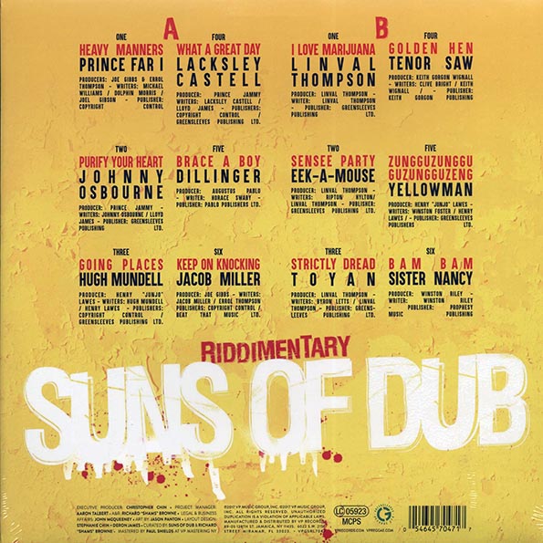 Linval Thompson, Eek A Mouse, Tenor Saw, Jacob Miller, Hugh Mundell, Etc. - Riddimentary: Suns Of Dub Selects Greensleeves (LP) - PureSound Records