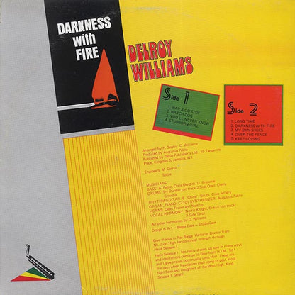 Delroy Williams - Darkness With Fire (Jamaica press) (LP)