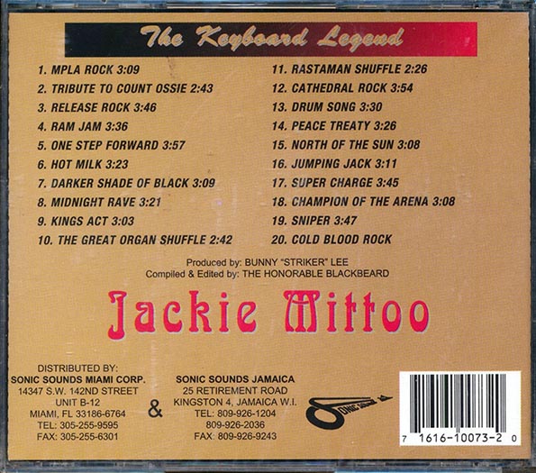 Jackie Mittoo - Keyboard Legend (CD)