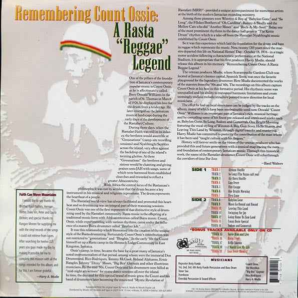 Count Ossie - Remembering Count Ossie: A Rasta Reggae Legend (1996 FIRST PRESS) (orig. press) (LP)