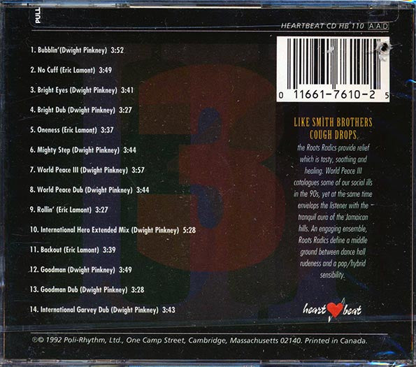 The Roots Radics - World Peace Three (CD)