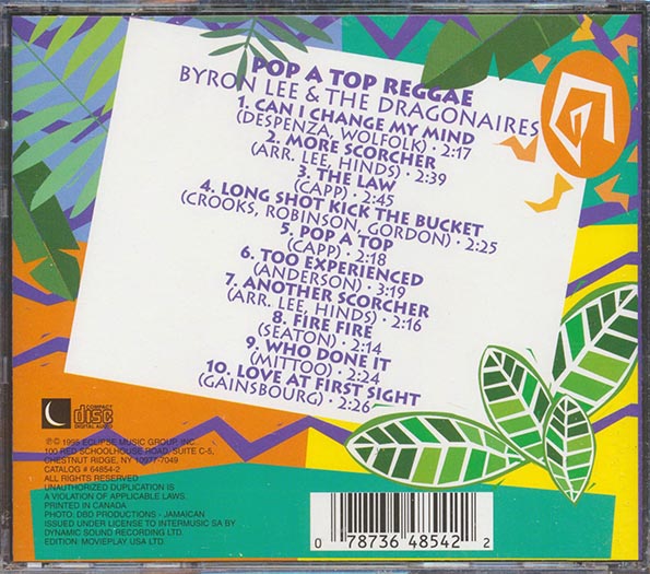 Byron Lee & The Dragonaires - Pop A Top Reggae (CD)