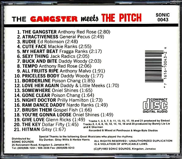 Anthony Red Rose, Jack Radics, Ed Robinson, Etc. - Gangster Meets Pitch (21 tracks) (CD)