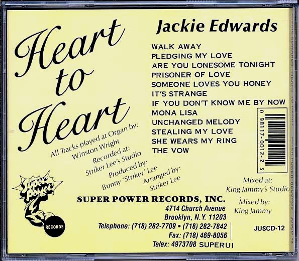 Jackie Edwards - Heart To Heart (CD)