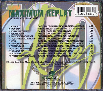 Home T, Cocoa Tea, Shabba Ranks, Etc. - Maximum Replay: Original Combinations (CD)