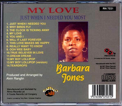Barbara Jones - My Love: Just When I Needed You Most (CD)