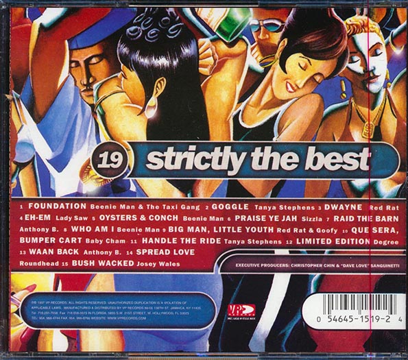 Sizzla, Anthony B, Josey Wales, Beenie Man, Etc. - Strictly The Best 19 (CD)
