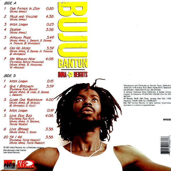 Buju Banton - Inna Heights (LP) - PureSound Records