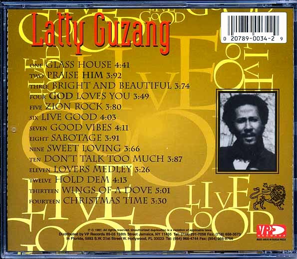 Latty Guzang - Live Good (CD)