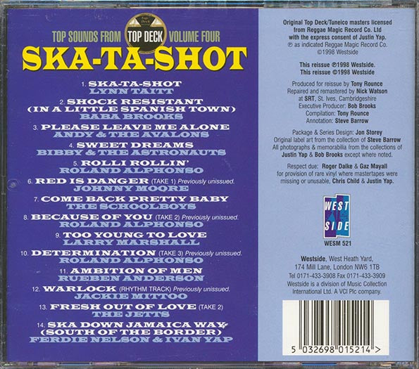 Jackie Mittoo, Roland Alphonso, Baba Brooks, Lynn Taitt, Etc. - Ska-Ta-Shot: Top Sounds From Top Deck Volume 4 (CD)