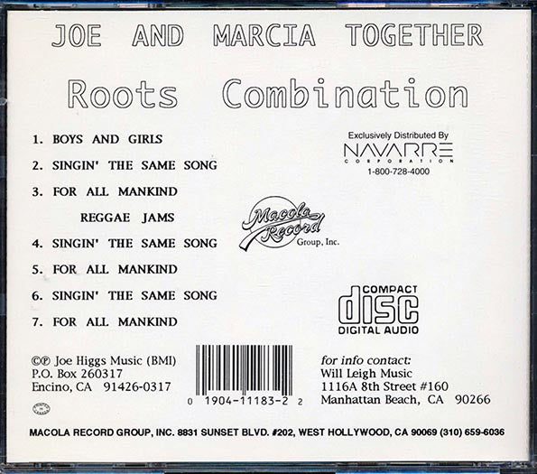 Joe Higgs, Marcia Higgs - Roots Combination: Joe & Marcia Together (CD)