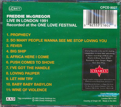 Freddie McGregor - Live In London 1991 (CD)