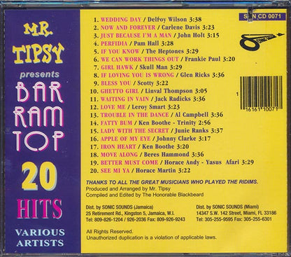 Ken Boothe, Frankie Paul, The Heptones, Etc. - Mr. Tipsy Presents Bar Ram Top 20 Hits (CD)