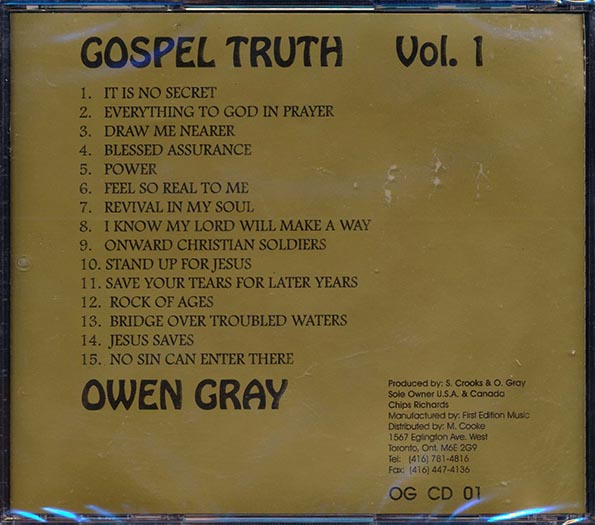 Owen Gray - Gospel Truth Volume 1 (CD)