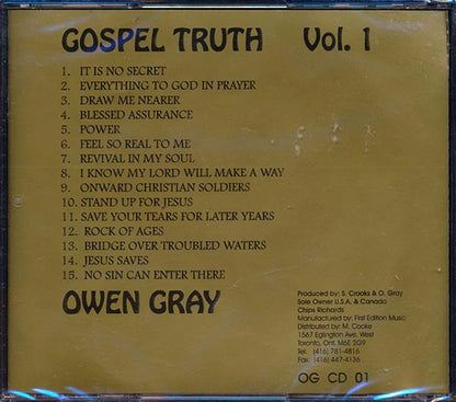 Owen Gray - Gospel Truth Volume 1 (CD)