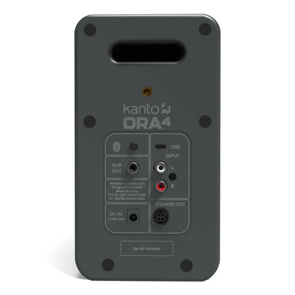 ORA4 Powered Bluetooth Desktop Speakers - Pair (Matte Grey) - PureSound Records