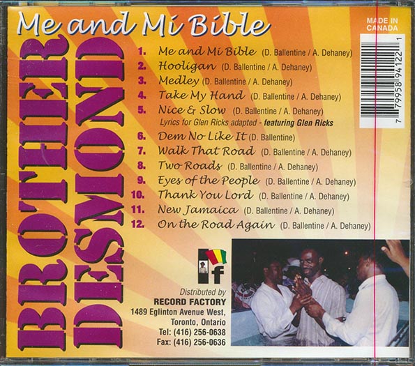 Ninjaman - Me & Mi Bible: Brother Desmond (CD)