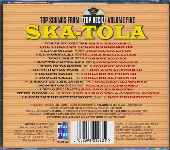 The Skatalites - Ska-Tola: Top Sounds From Top Deck #5 (CD)