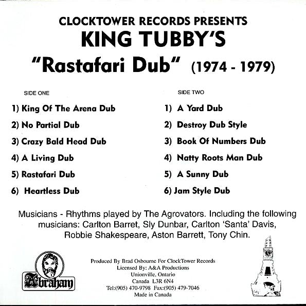 King Tubby - Rastafari Dub (LP) - PureSound Records