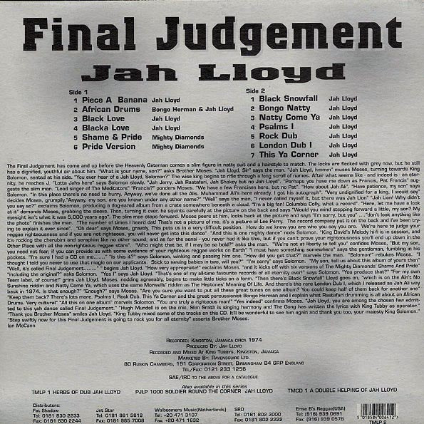 Jah Lloyd - Final Judgement (LP) - PureSound Records