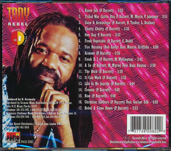 Tony Rebel - Collector's Series Volume 1 (CD)