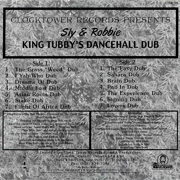 Sly & Robbie - King Tubby's Dance Hall Dub (LP)