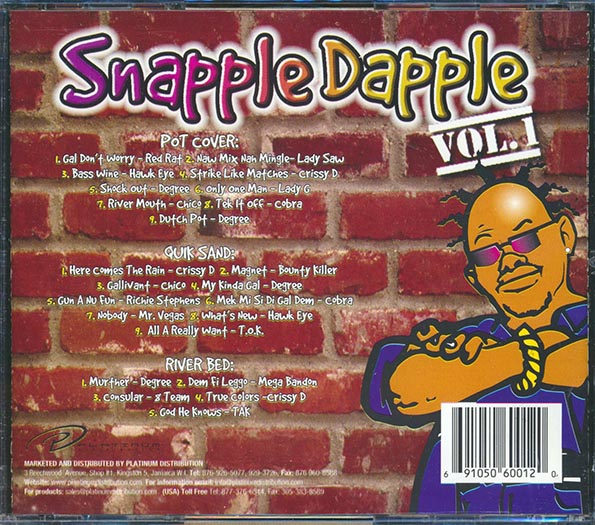 Bounty Killer, TOK, Degree, Etc. - Snapple Dapple Volume 1 (Pot Cover, Quick Sand, River Bed Rhythms) (CD)