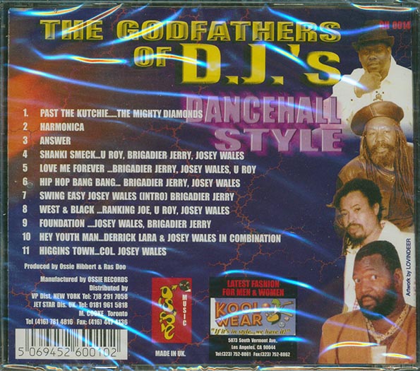 U Roy, Josey Wales, etc. - Godfathers Of DJ's Dancehall Style (CD)