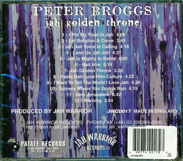 Peter Broggs - Jah Golden Throne (CD)